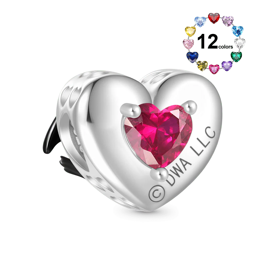 Gnoce Toothless Heart Birthstone Glow-in-the-Dark Charm - Image 3