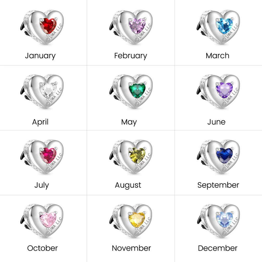 Gnoce Toothless Heart Birthstone Glow-in-the-Dark Charm - Image 4