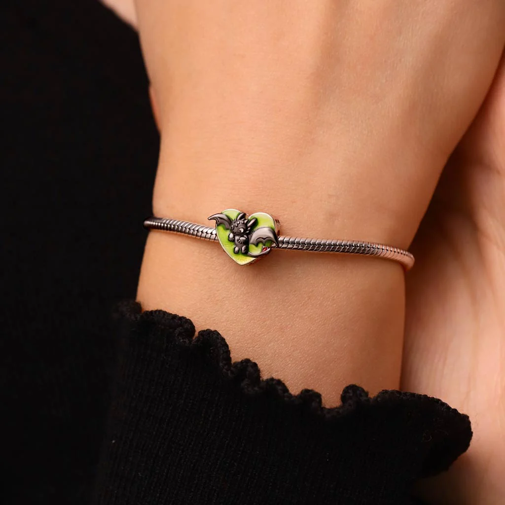 Gnoce Toothless Heart Birthstone Glow-in-the-Dark Charm - Image 7