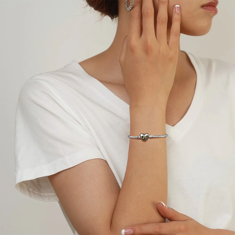 Gnoce Tree of Life Snake Chain Bracelet Platinum-plated Silver Blend - Image 5