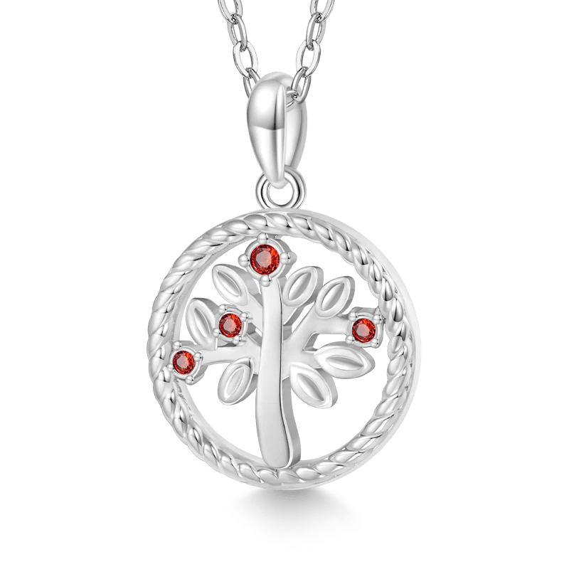 Gnoce Tree of Life Birthstone Necklace - Image 2