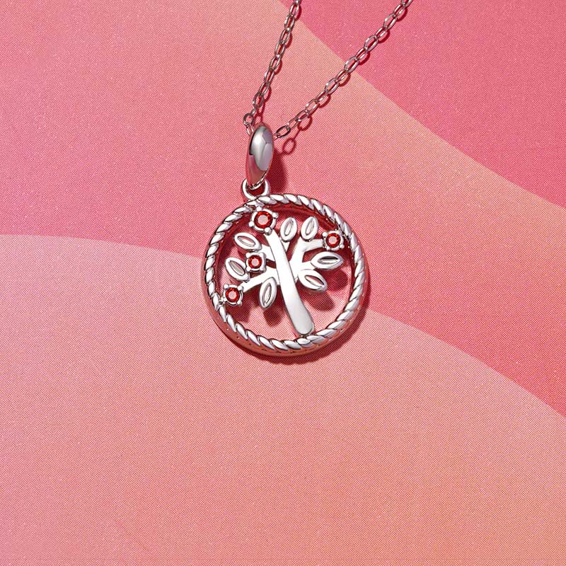 Gnoce Tree of Life Birthstone Necklace - Image 4