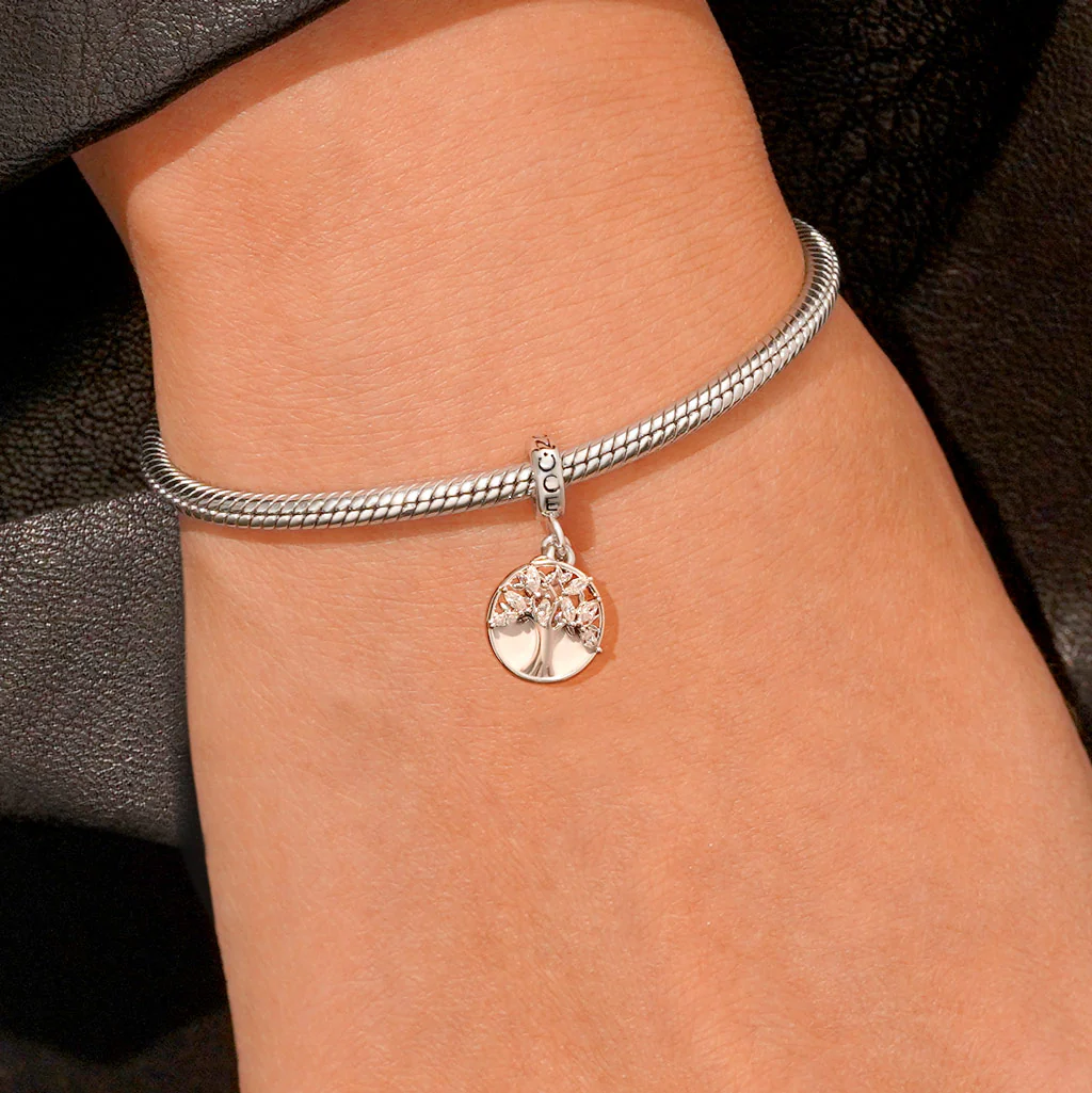Gnoce Engravable Infinity Symbol Charm Platinum-plated Silver Blend - Image 5