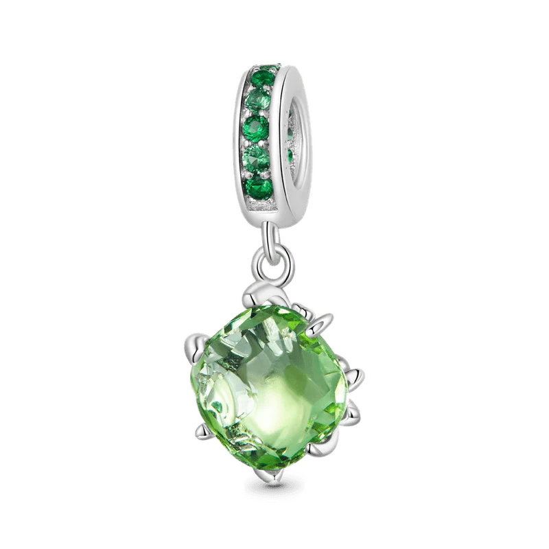 Gnoce Mint Green Glass Tree of Life Pendant Dangle Charm