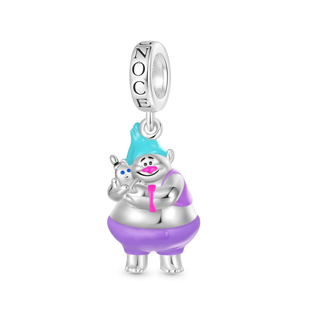 Gnoce Trolls Biggie Hug Worm Mr Dinkles Pendant Dangle Charm