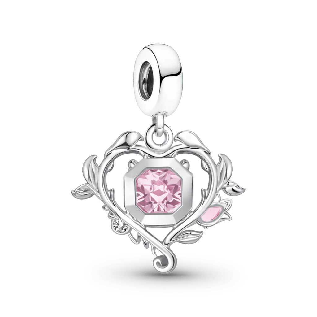 Gnoce Mother's Day Tulip Heart Birthstone Pendant Dangle Charm - Image 5