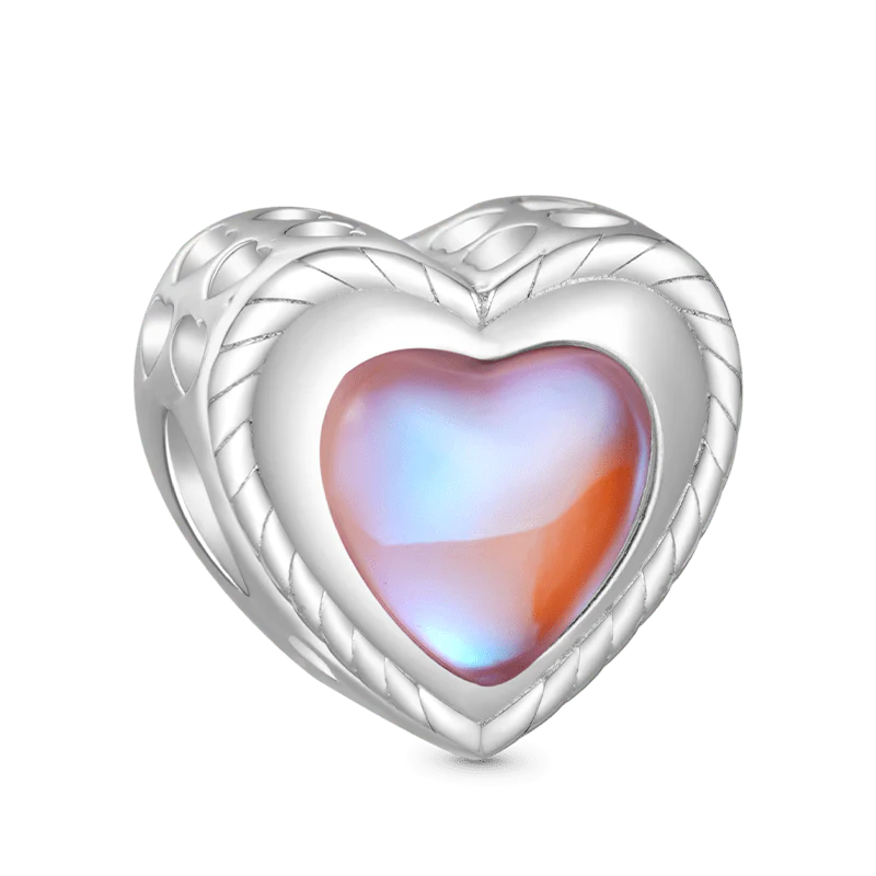 Gnoce Mother's Day Pink Tulip Love Heart Charm - Image 2