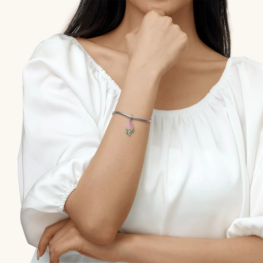 Gnoce Blooming Tulip Pendant Dangle Charm - Image 4