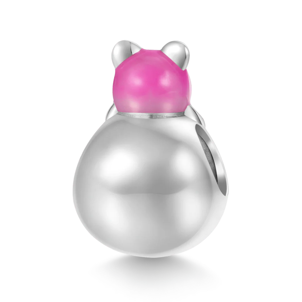 Gnoce Tumbler Bear Charm Platinum-plated Silver Blend - Image 2