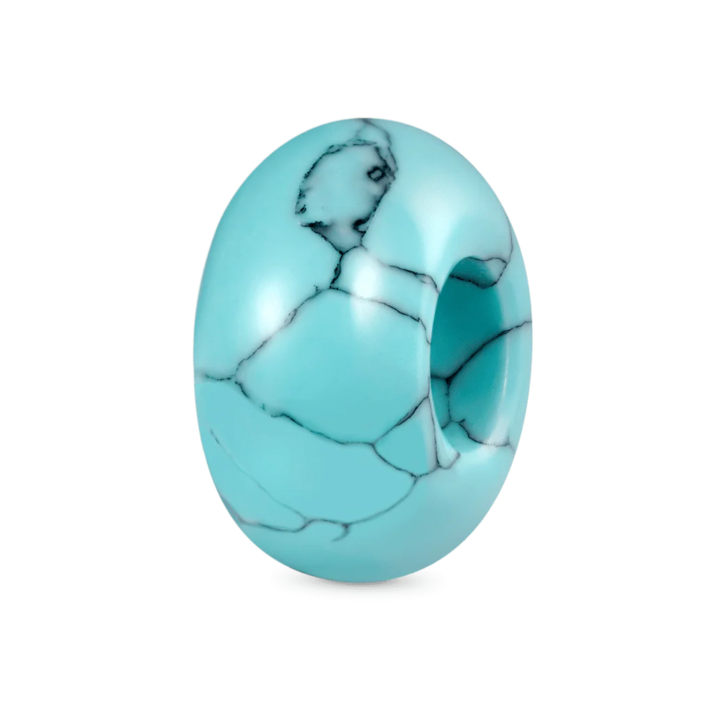 Gnoce Turquoise Circle Large Hole Charm