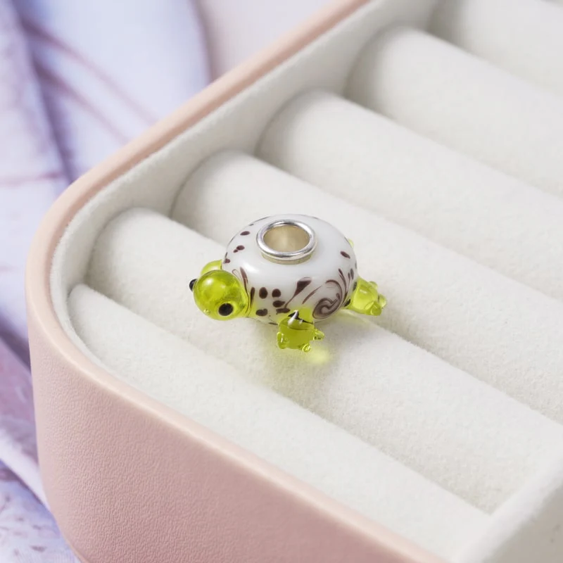 Turtle Murano Glass Charm Bead 925Sterling Silver - Image 2