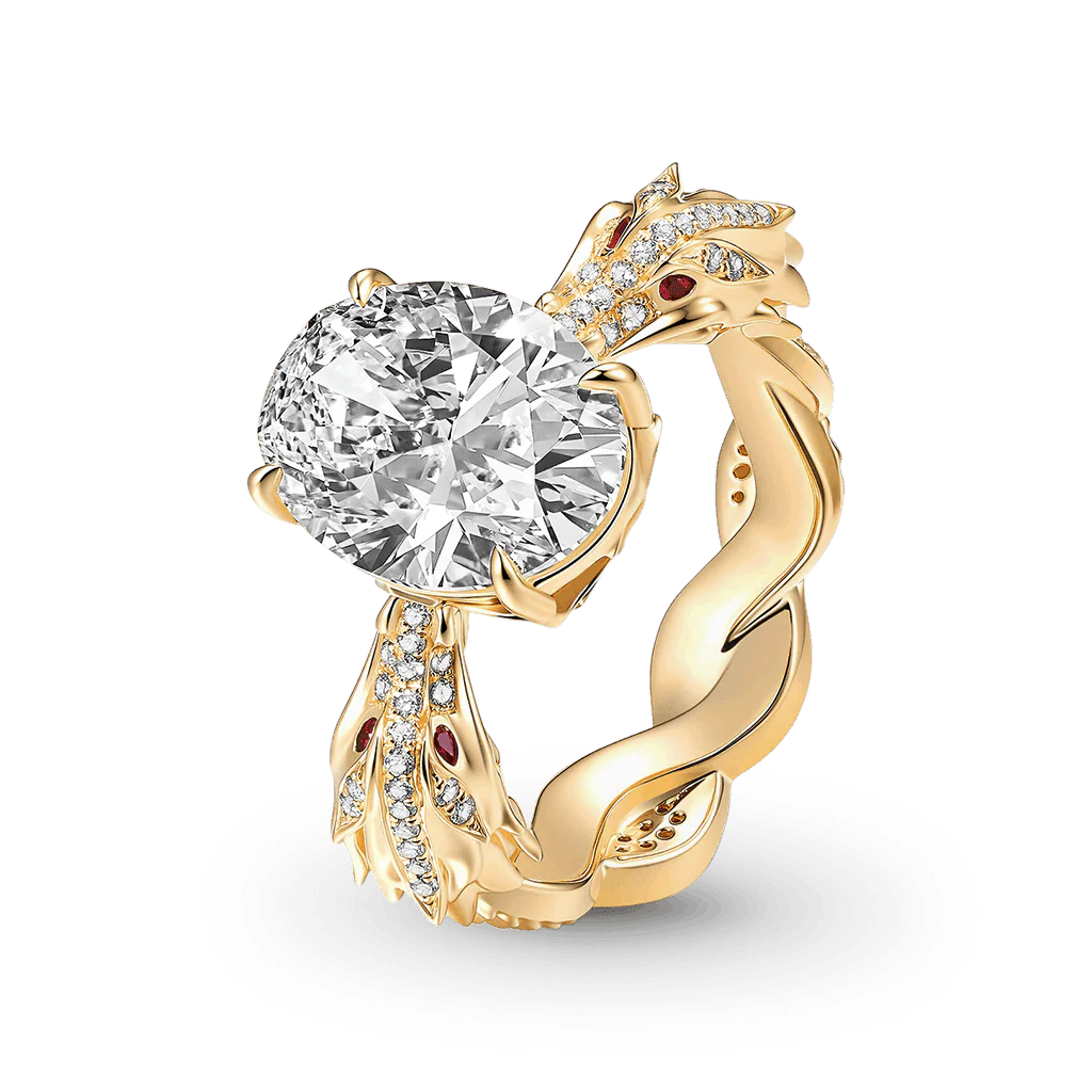 Gnoce Twisted Band Oval-Cut Engagement Ring - Image 4