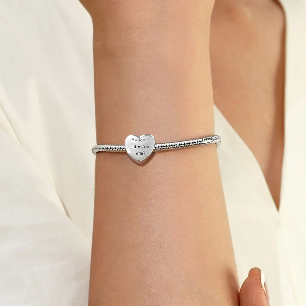 Gnoce Unconditional Love Personalized Photo Charm Platinum-plated Silver Blend - Image 4