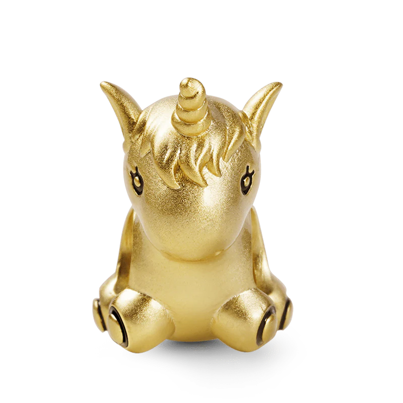 Gnoce Unicorn Charm Platinum-plated Silver Blend