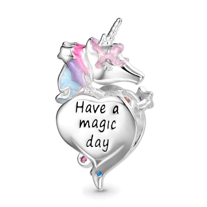 Gnoce Unicorn Embraces Heart Charm - Image 2