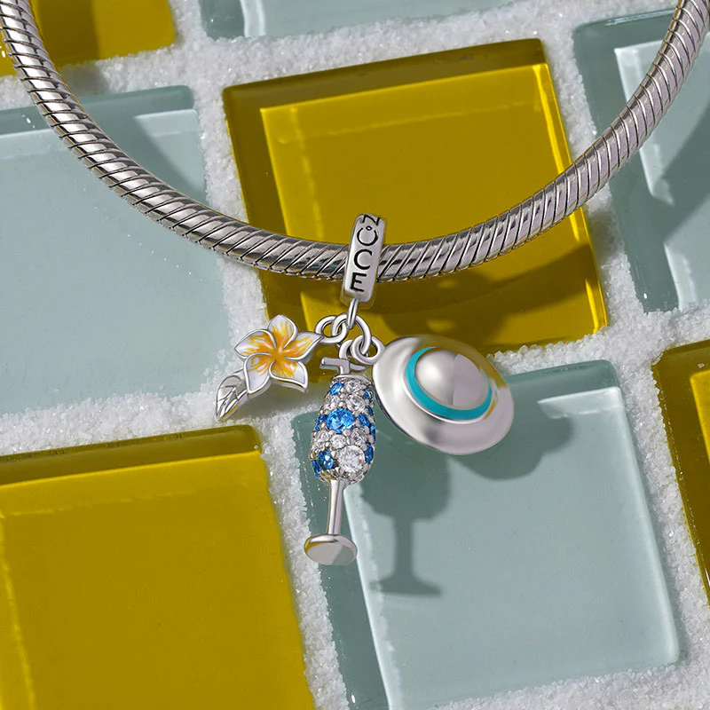 Gnoce Vacation Life Triple Charm Platinum-plated Silver Blend - Image 3