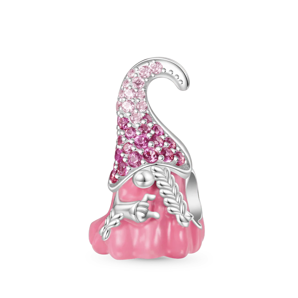Gnoce Couple Gnome Girl Love Charm Platinum-plated Silver Blend