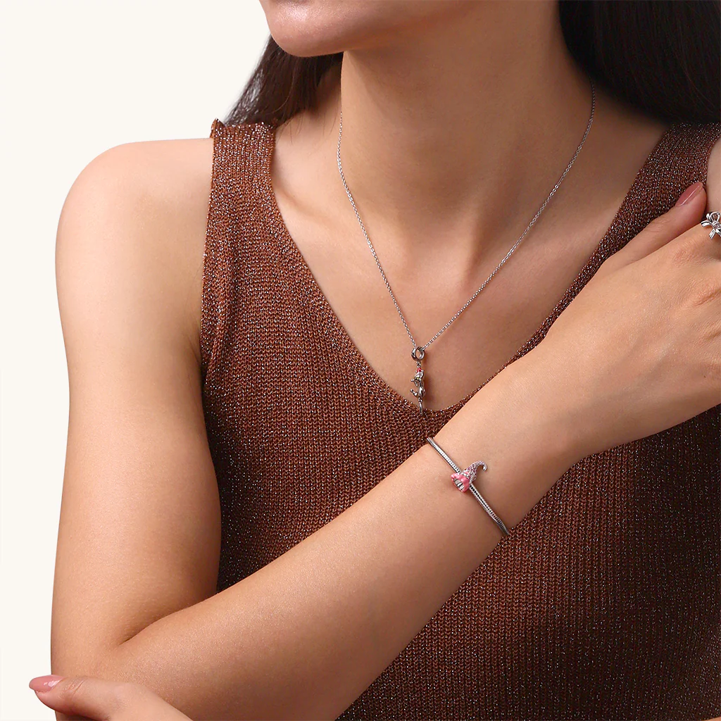 Gnoce Couple Gnome Girl Love Charm Platinum-plated Silver Blend - Image 5