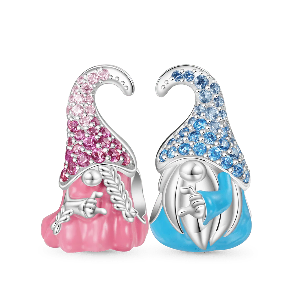 Gnoce Couple Gnome Boy Love Charm Platinum-plated Silver Blend - Image 3