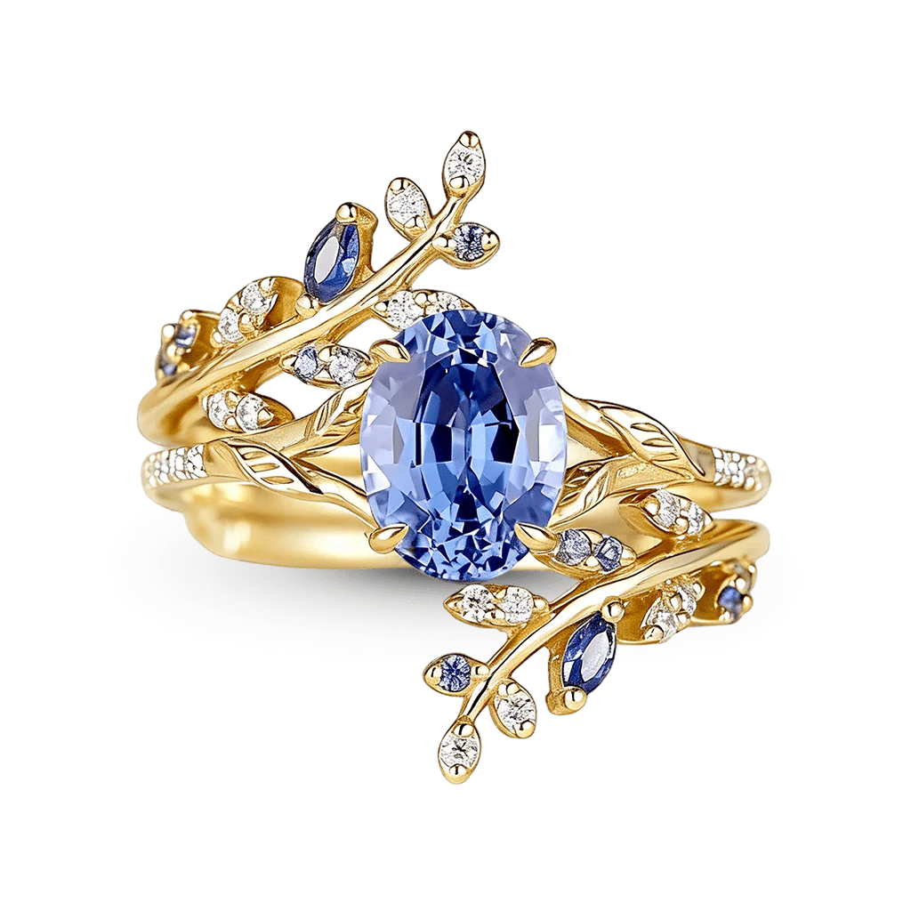 Gnoce Enchanted Vine Mythical Engagement Ring Set