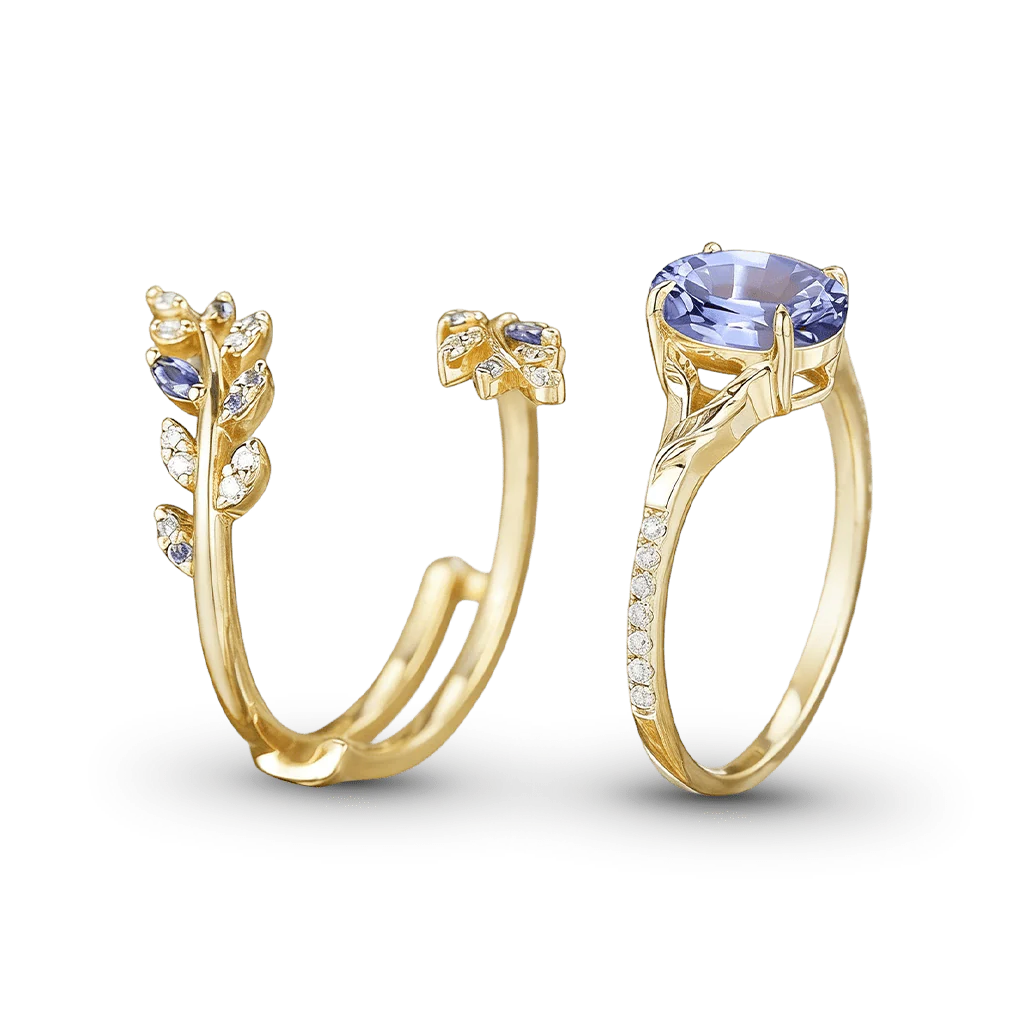 Gnoce Enchanted Vine Mythical Engagement Ring Set - Image 5