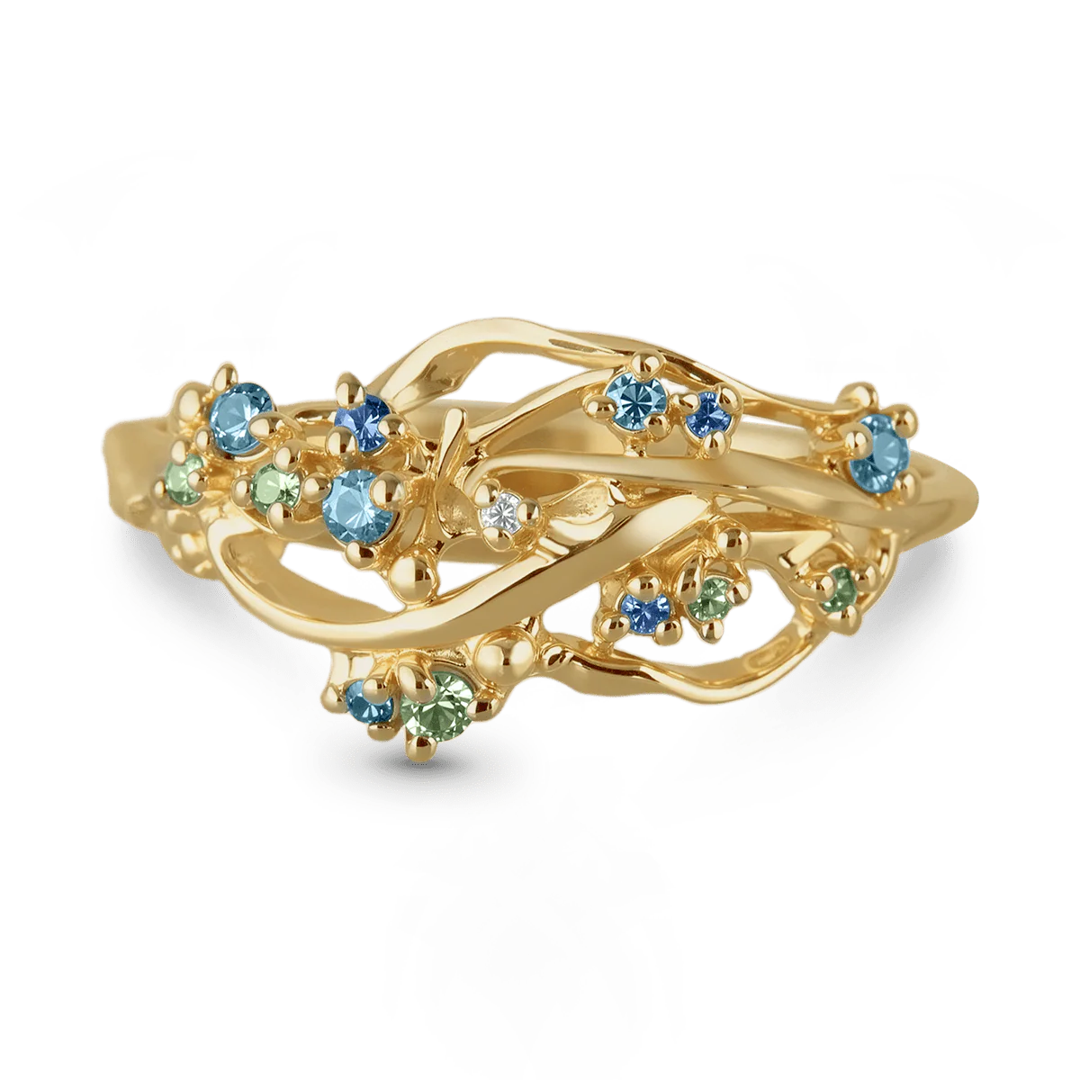 Gonce Nature-Inspired Vine Round-Cut Engagement Ring