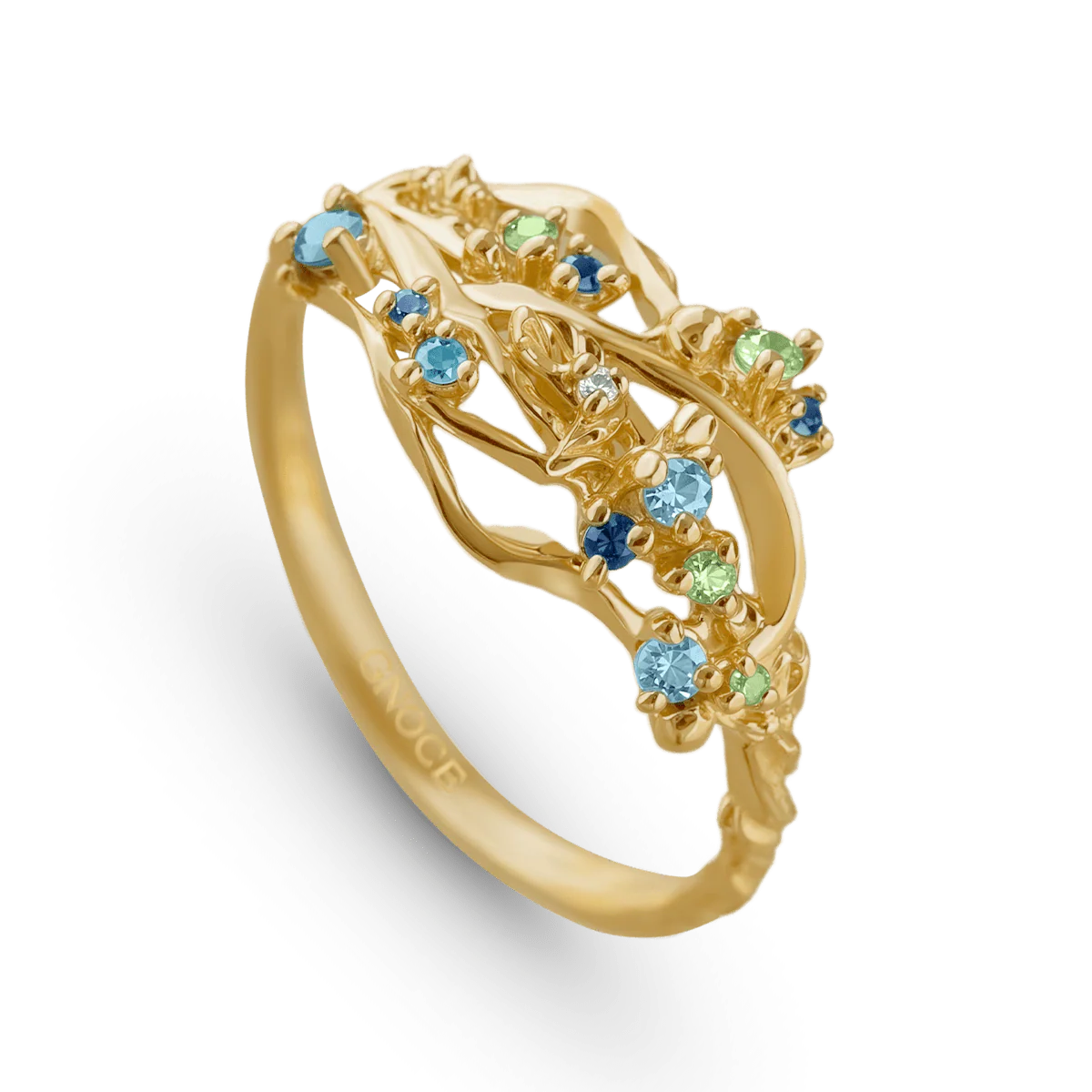 Gonce Nature-Inspired Vine Round-Cut Engagement Ring - Image 4