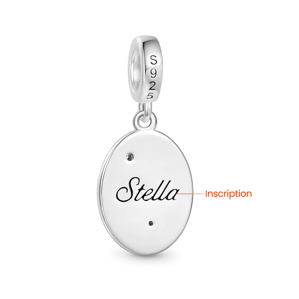 Gnoce Engravable Vintage Hand-Painted Bird Charm Platinum-plated Silver Blend - Image 3