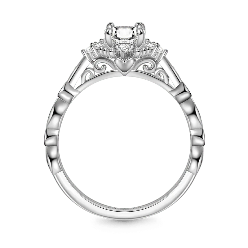 Gnoce Vintage Oval Engagement Ring Platinum-plated Silver Blend - Image 4