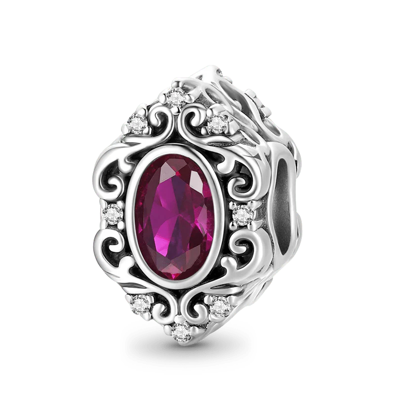 Gnoce Vintage Red CZ Stone Charm