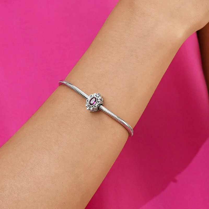 Gnoce Vintage Red CZ Stone Charm - Image 5