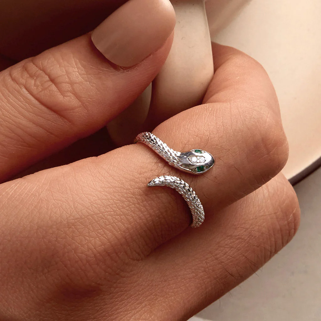 Gnoce Vintage Spirit Snake Open Ring - Image 5