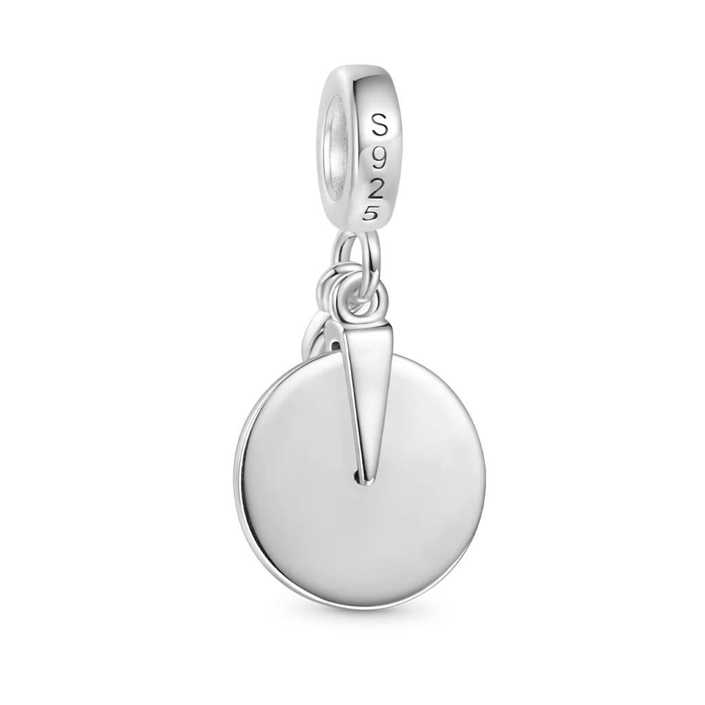 Gnoce Vinyl Disc Music Charm Platinum-plated Silver Blend - Image 2