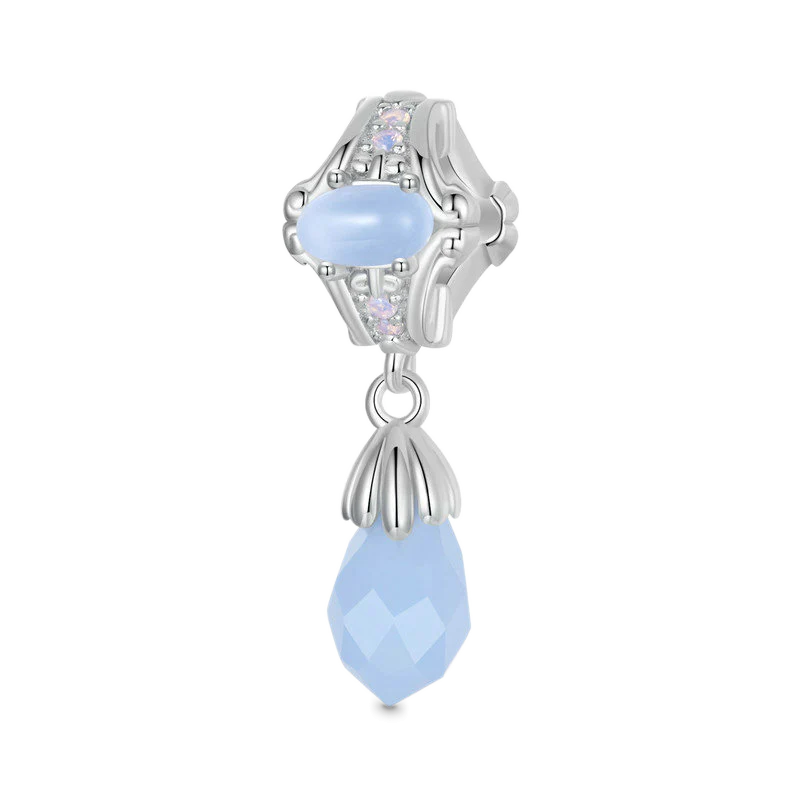 Gnoce Vintage Blue Water Drop Pendant Dangle Charm