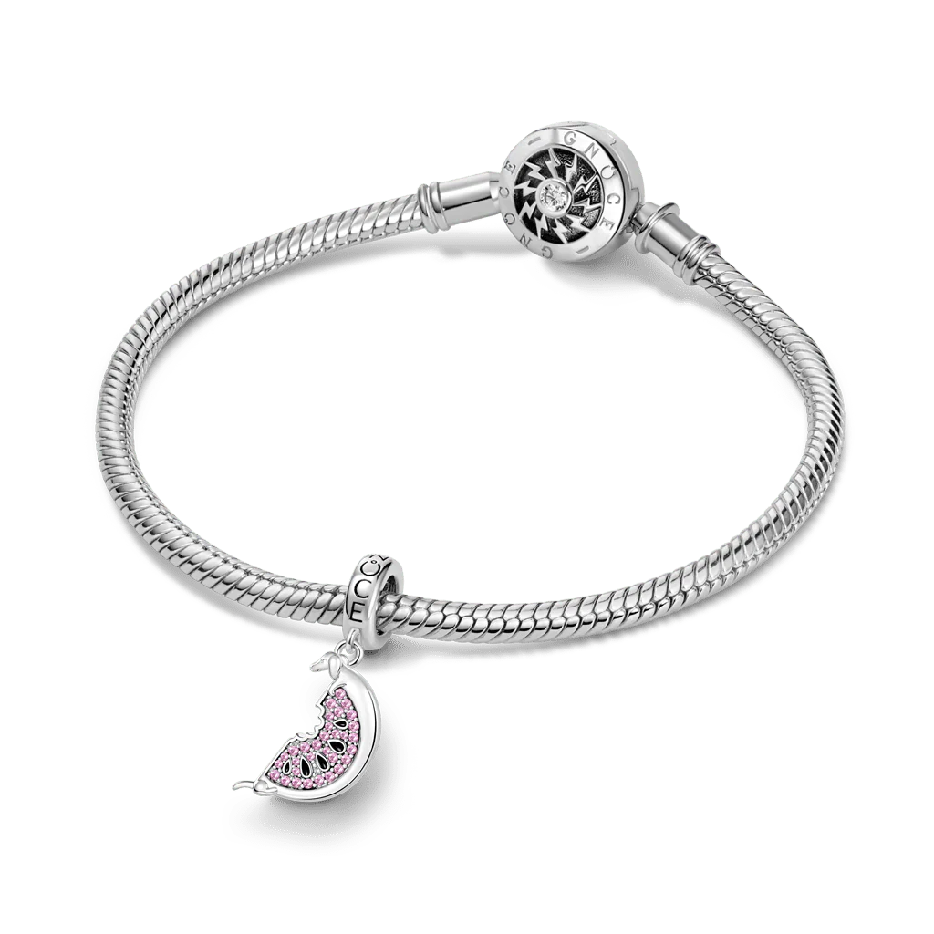 Gnoce Watermelon Slices Charm Platinum-plated Silver Blend - Image 3
