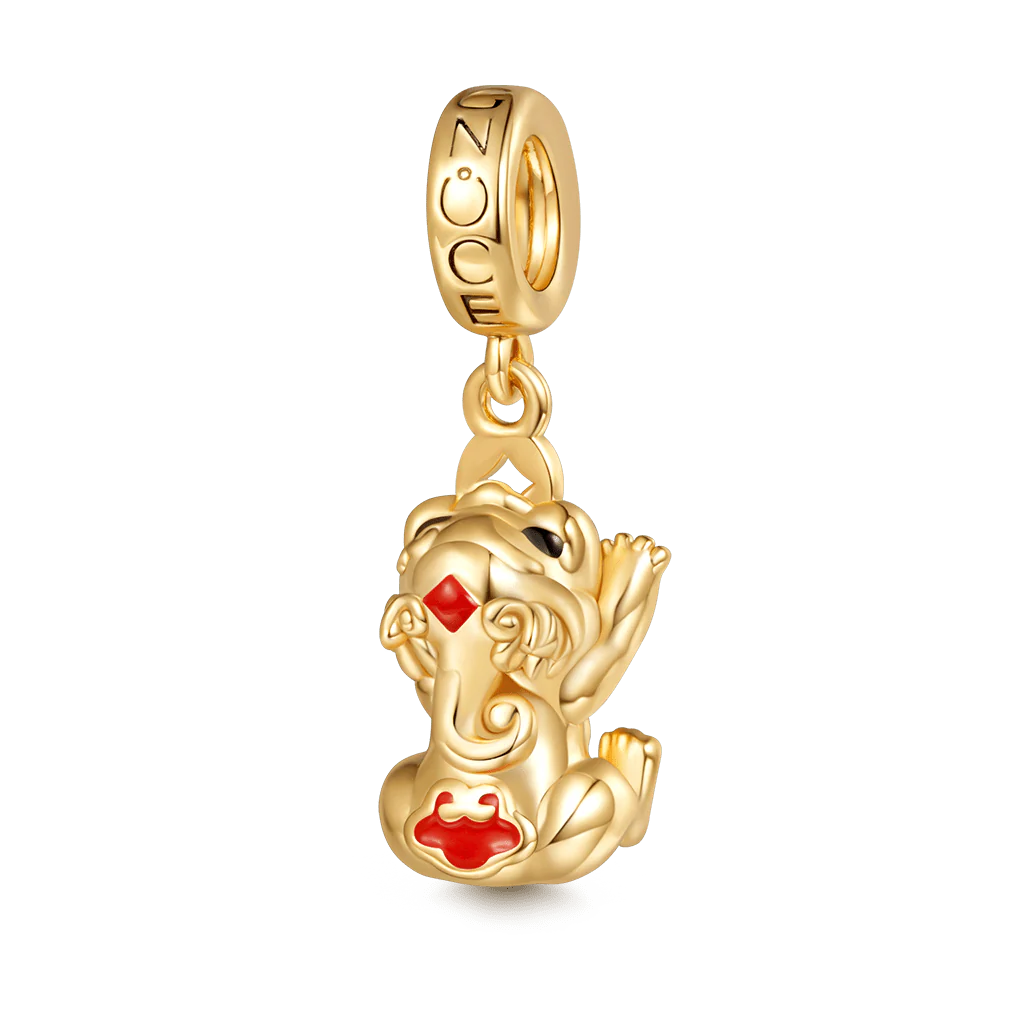 Gnoce Wealth Pixiu Charm Platinum-plated Silver Blend