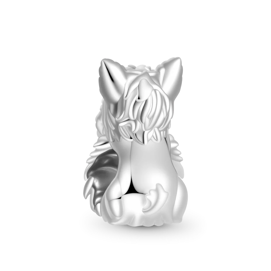 Gnoce West Highland Terrier Puppy Embraces Charm Platinum-plated Silver Blend - Image 3