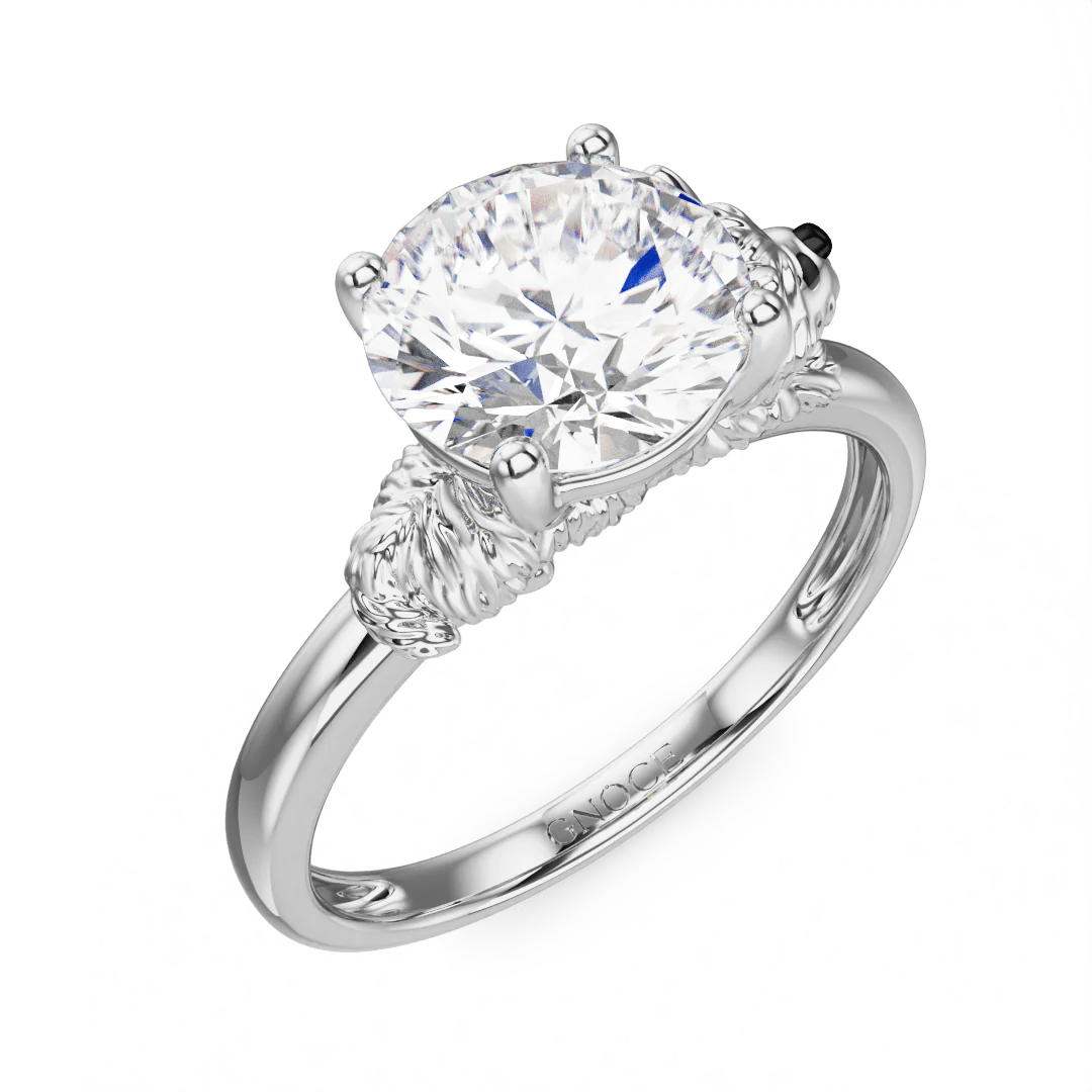 Gnoce West Highland White Terrier Embraces Moissanite Ring Platinum-plated Silver Blend - Image 3