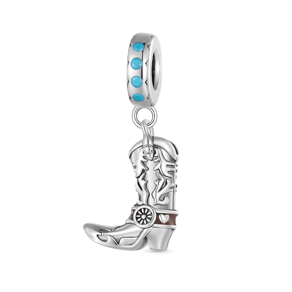 Gnoce Western Cowboy Boot Pendant Dangle Charm