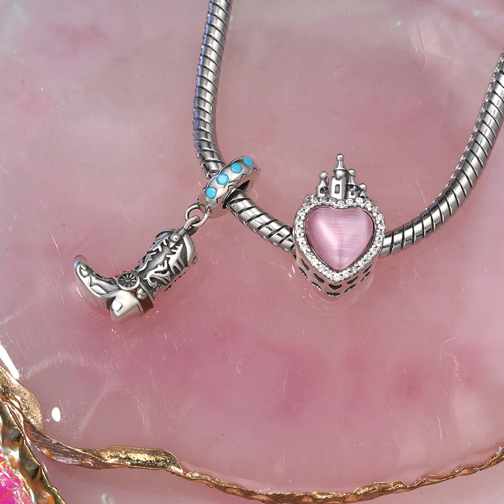 Gnoce Western Cowboy Boot Pendant Dangle Charm - Image 2