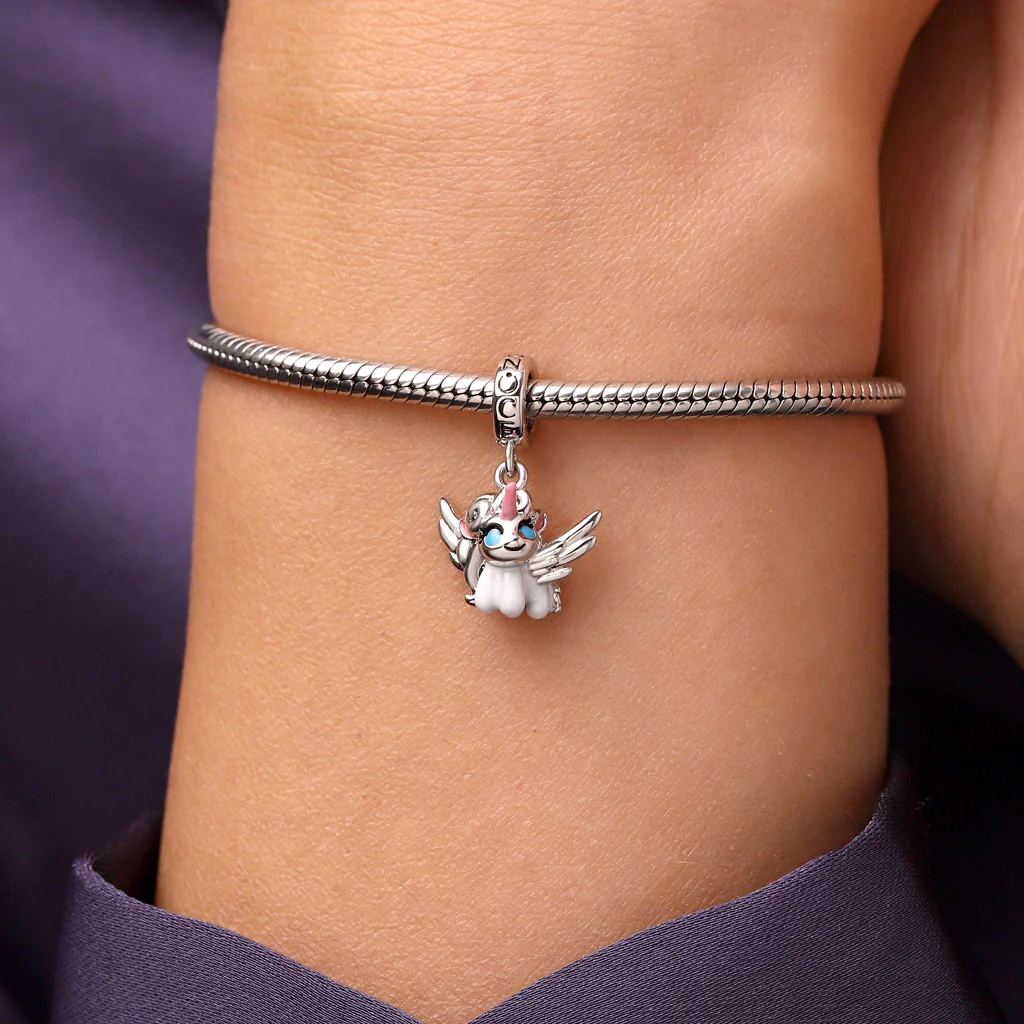 Gnoce Whimsy Unicorn Charm Platinum-plated Silver Blend - Image 6