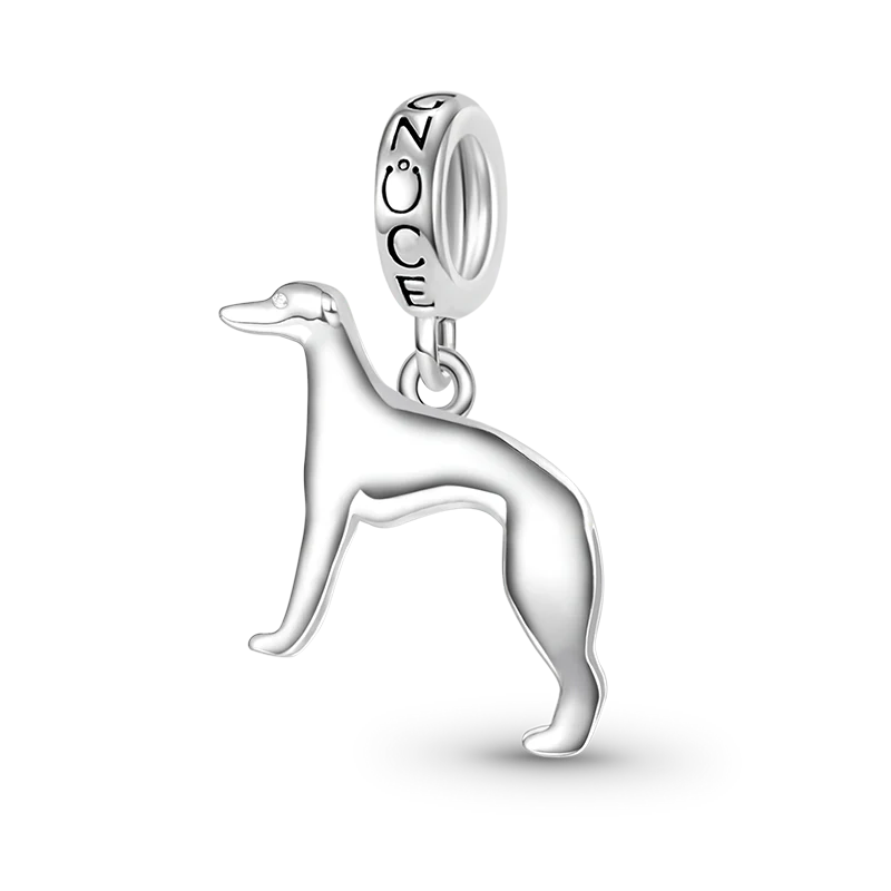 Gnoce Whippet Dog Pendant Dangle Charm
