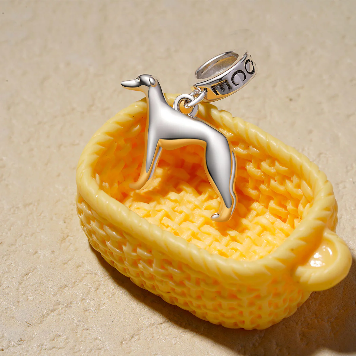 Gnoce Whippet Dog Pendant Dangle Charm - Image 2