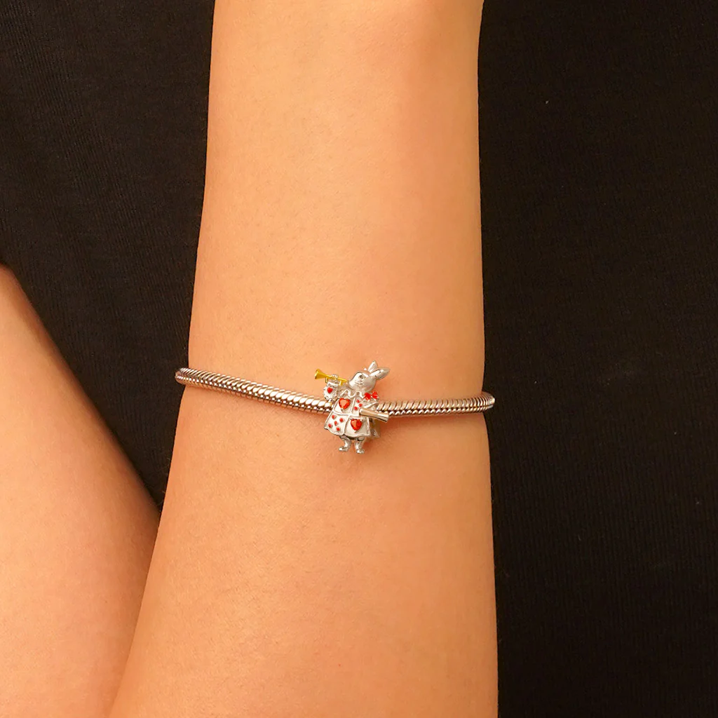 Gnoce Alice's Adventures in Wonderland White Rabbit Charm - Image 5