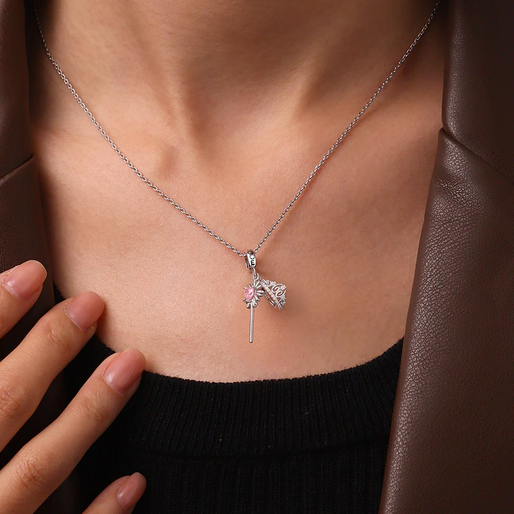 Gnoce Wicked Glinda's Crown & Wand Pendant Dangle Charm - Image 5