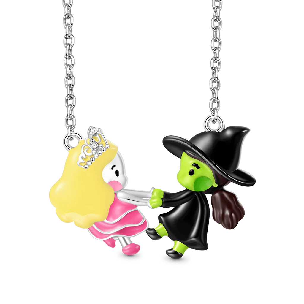 Gnoce Wicked Elphaba & Glinda Friendship Necklace