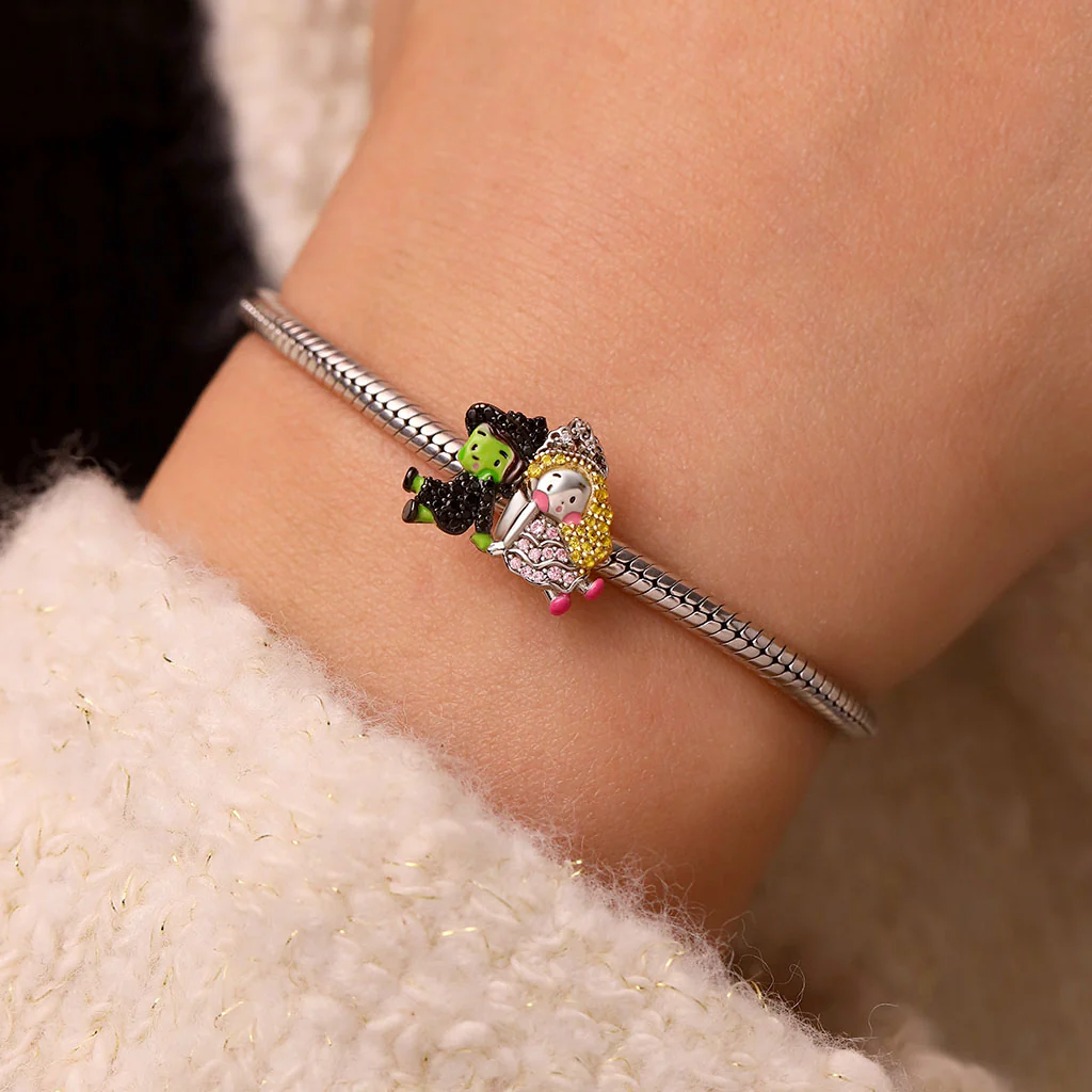 Gnoce Wicked Elphaba & Glinda Pave Diamond Charm - Image 5