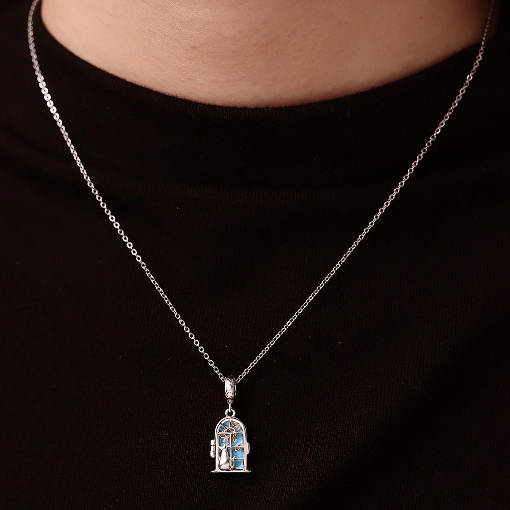 Gnoce Window View Kitten Openable Charm Platinum-plated Silver Blend - Image 6
