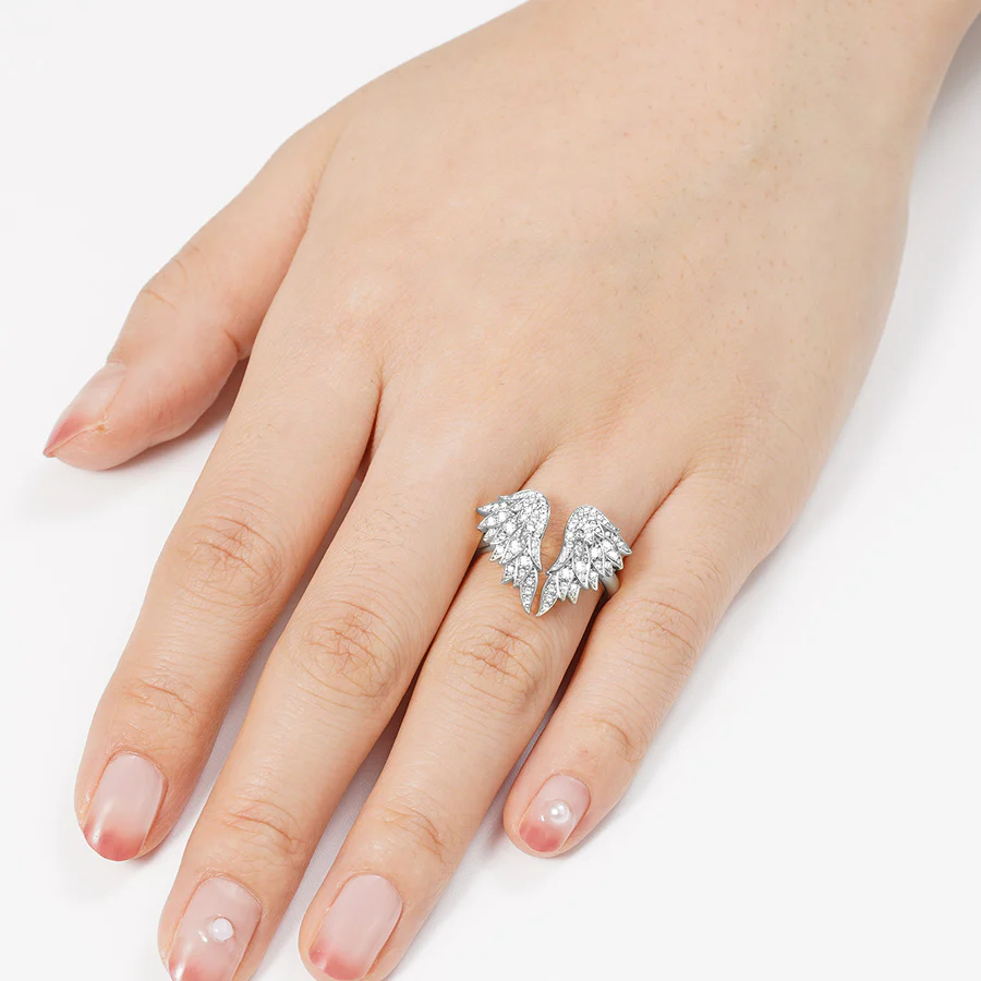Gnoce Wing Ring Platinum-plated Silver Blend - Image 3