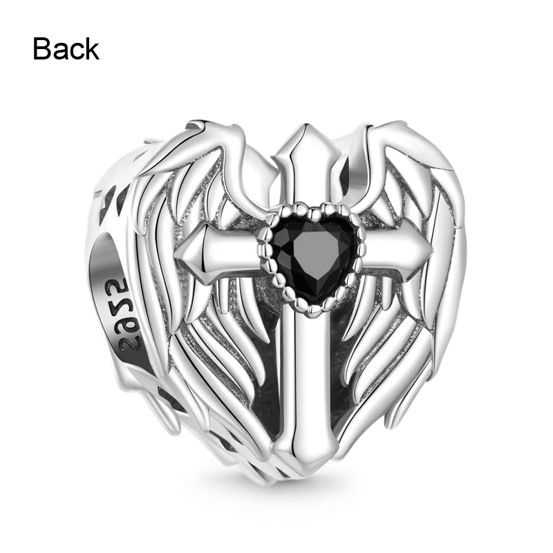 Gnoce Love Wings Cross Heart Charm - Image 2